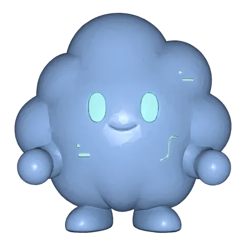 Codex's buddy in AgentRoom, a round blue cloud with a smile
